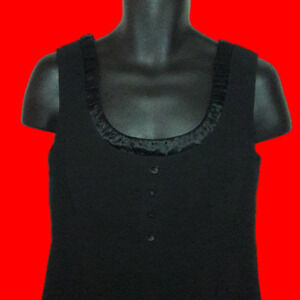 Tahari 𝅺Formal Black Dress with Satin Neckline, 10